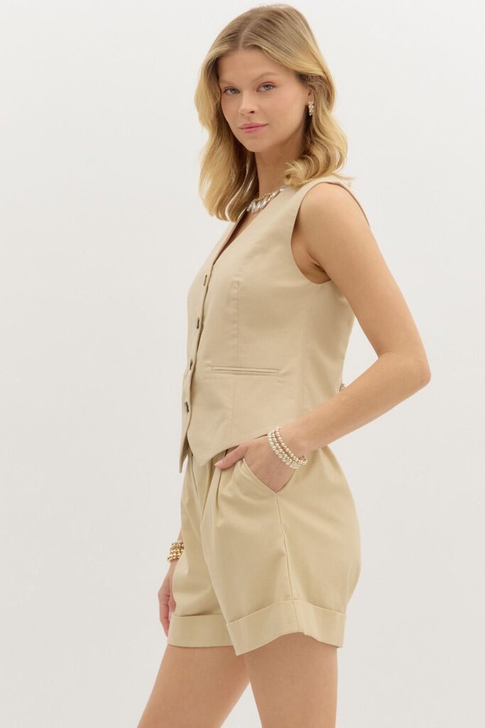 Cotton/Linen Vest Set