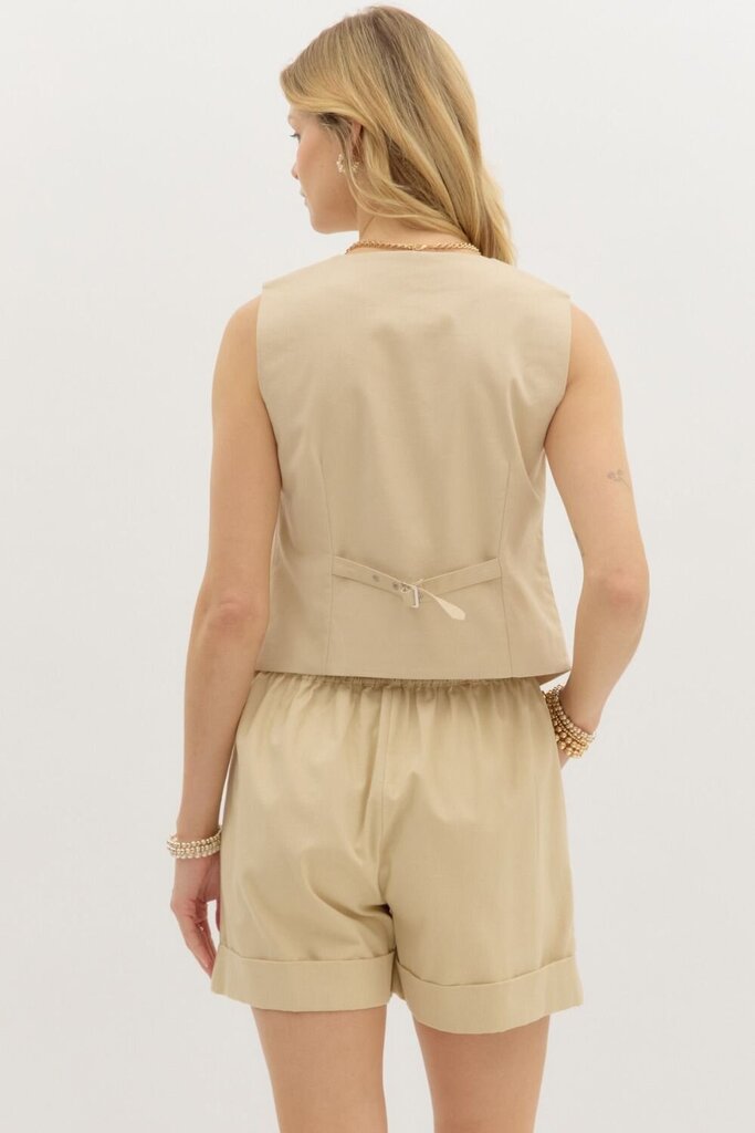 Cotton/Linen Vest Set