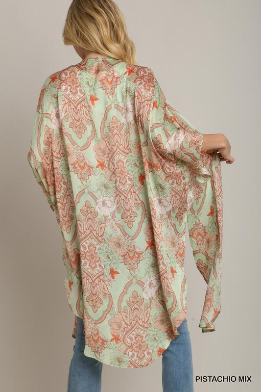 Pistachio Paisley Kimono M/L