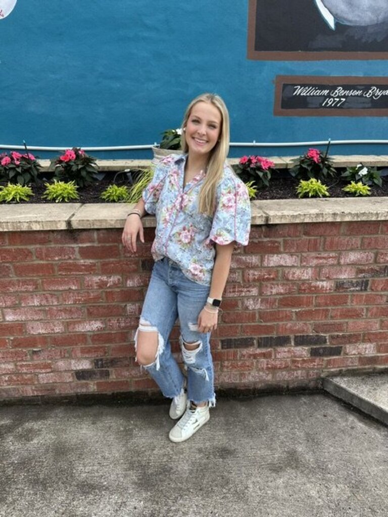Blue Floral Top