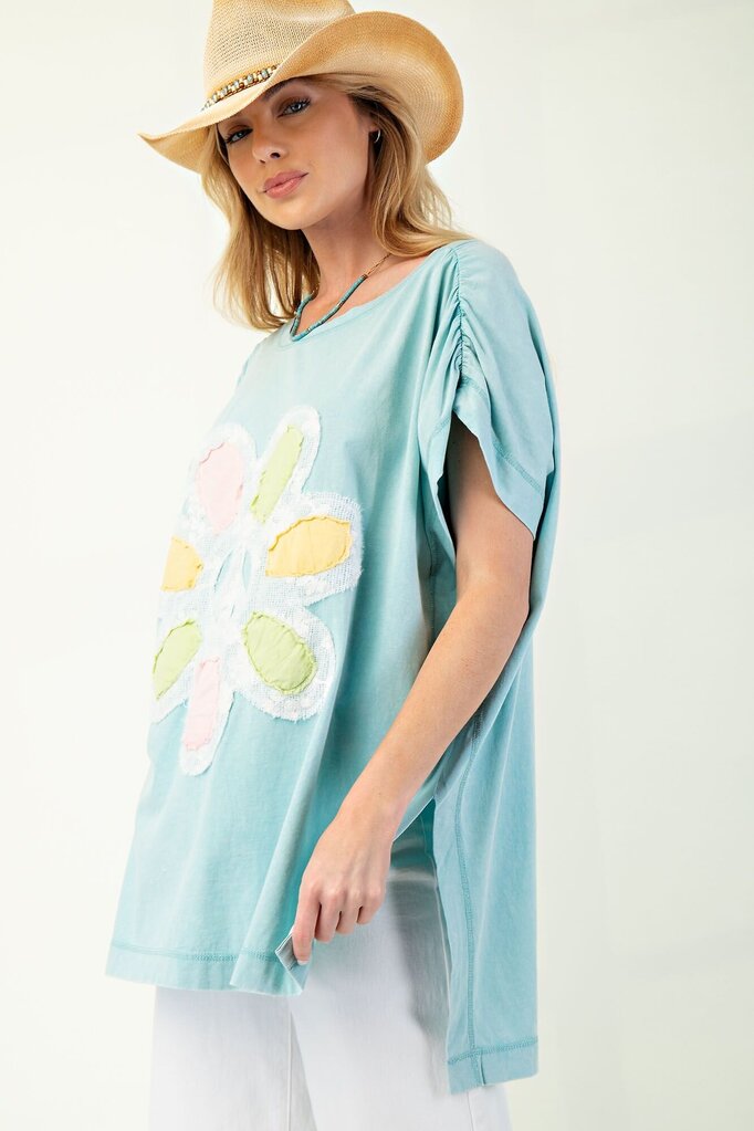Flower Patch Mineral Wash Top