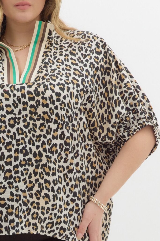 Cheetah & Stripe Dolman Sleeve