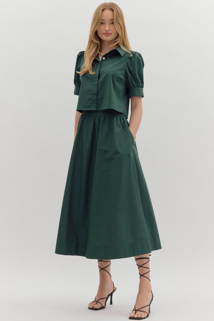 Skirt & Button Down Set