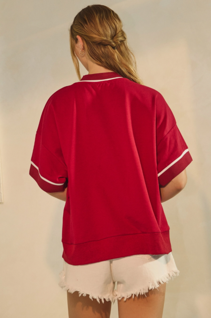 Oversized AL Short Sleeve Sweatshirt