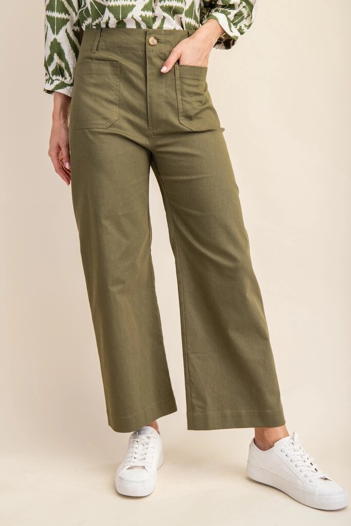 Ankle Cropped Summer Pant OLIVE
