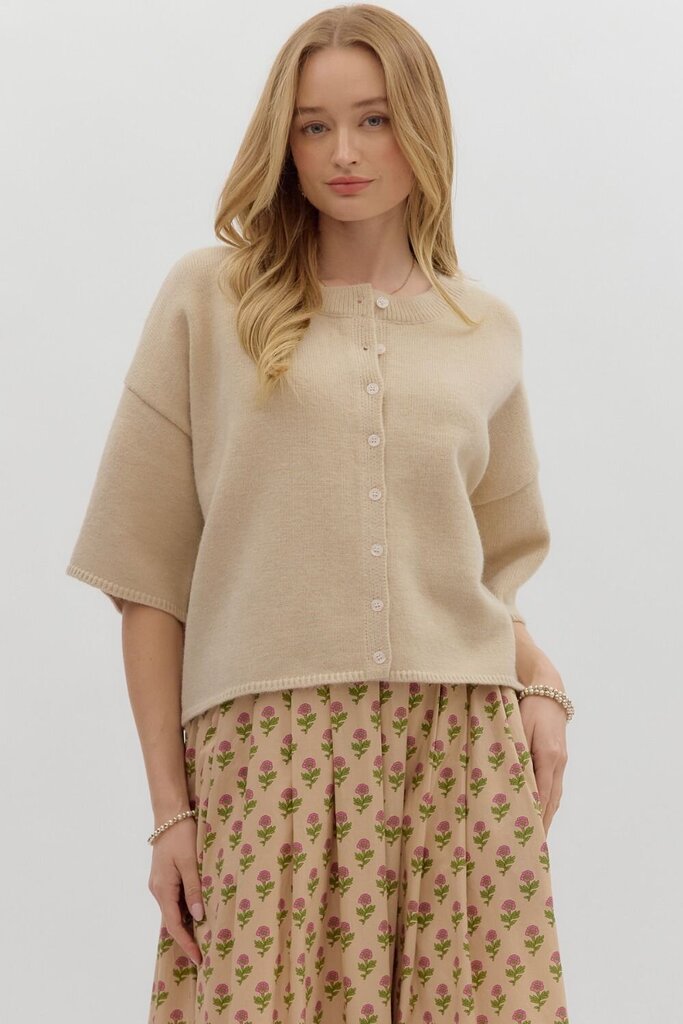 3/4 Wide Sleeve Sweater ECRU
