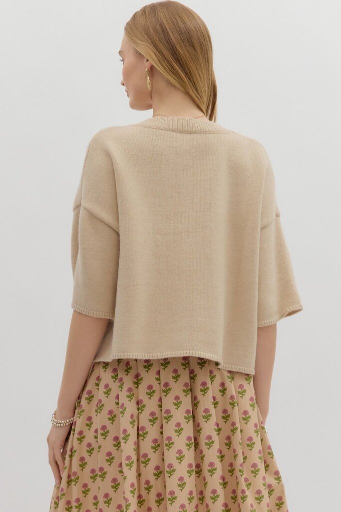 3/4 Wide Sleeve Sweater ECRU