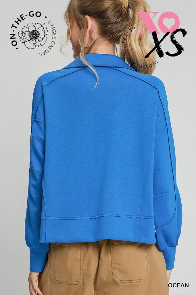 Loose Fit Polo Sweatshirt