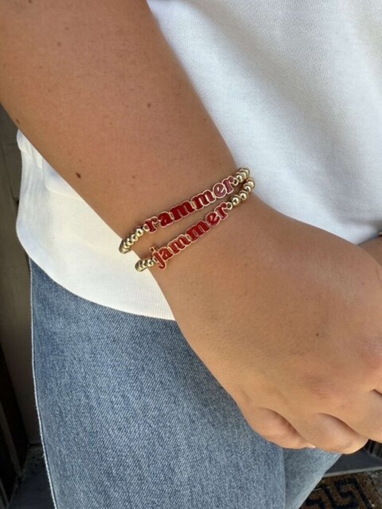 Crimson Tide Slogan Bead Bracelet (set of two)