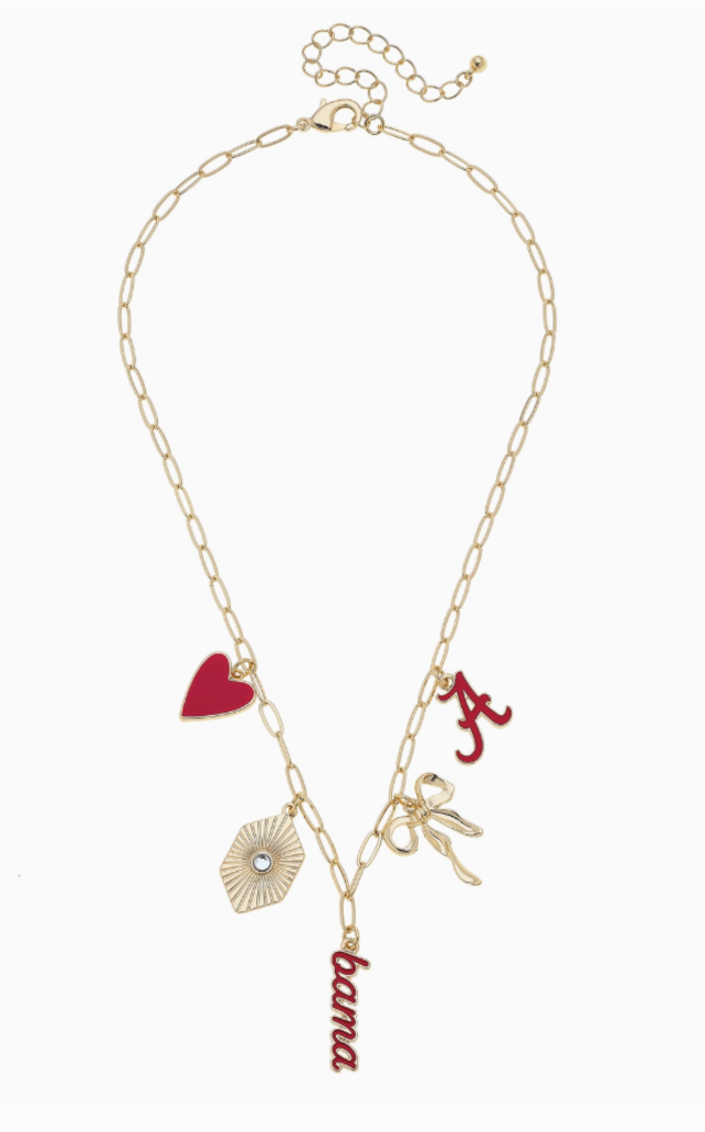 Alabama Paper Clip Charm Necklace