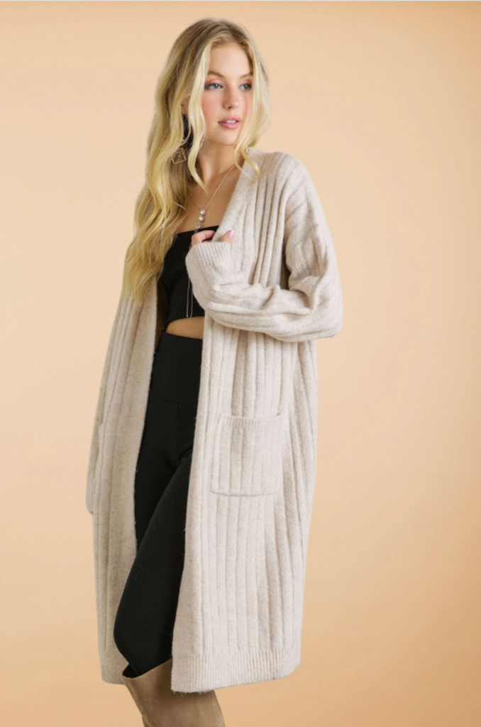 Super Soft Rib Knit Cardigan