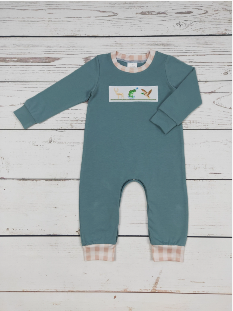 Hunting Applique Boys Romper