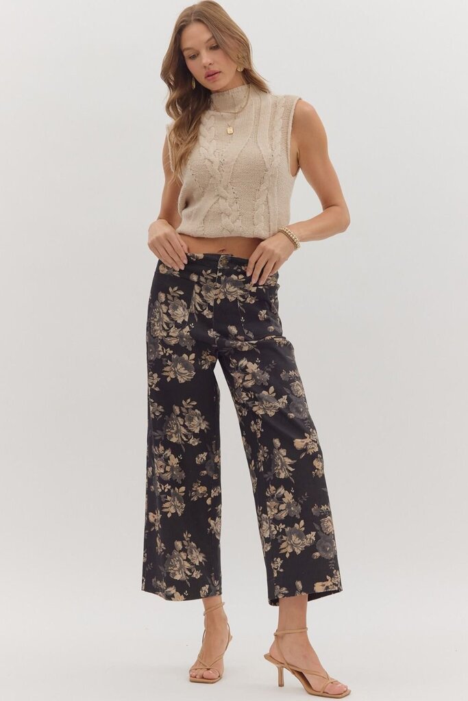 Floral Ankle Length Pants