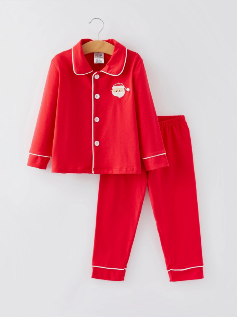 Christmas Embroidered Boys Pajama's