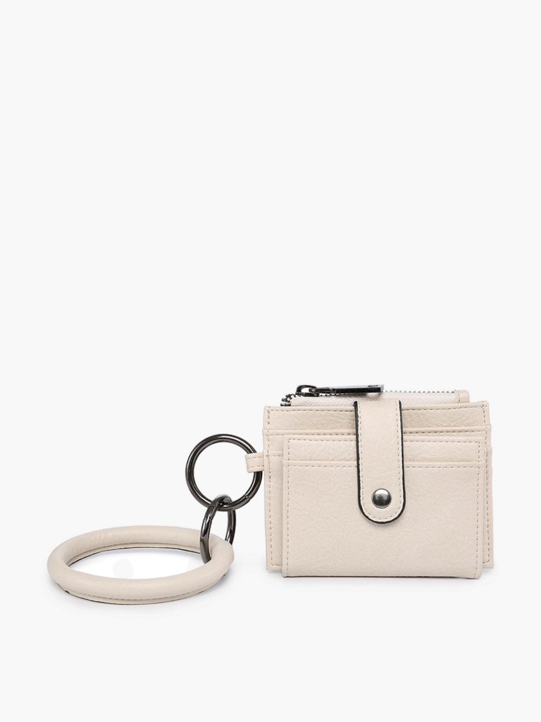 Sammie Mini Snap Wallet w/Ring - Bone