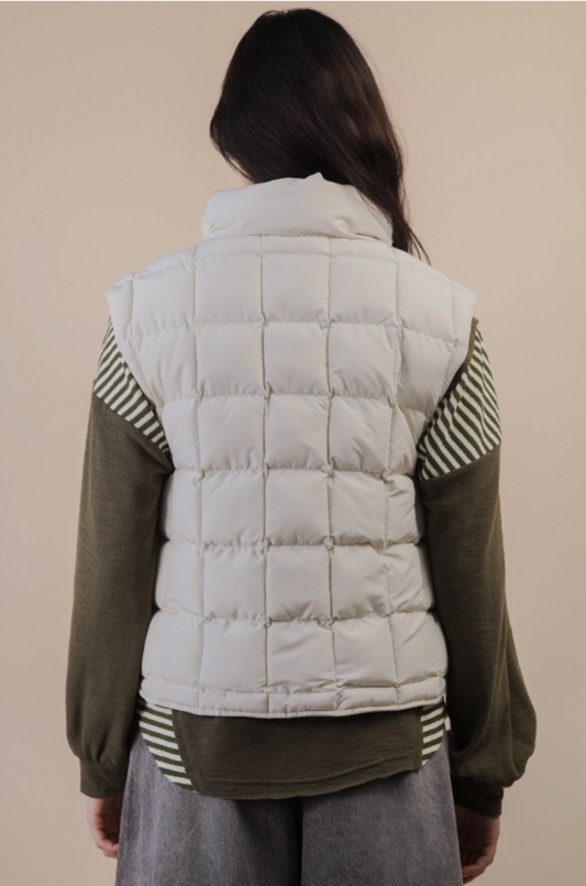 Padded Puffer Vest CREAM