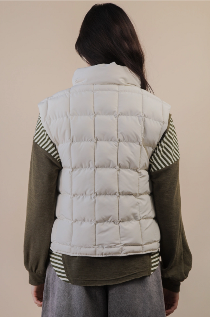 Padded Puffer Vest CREAM