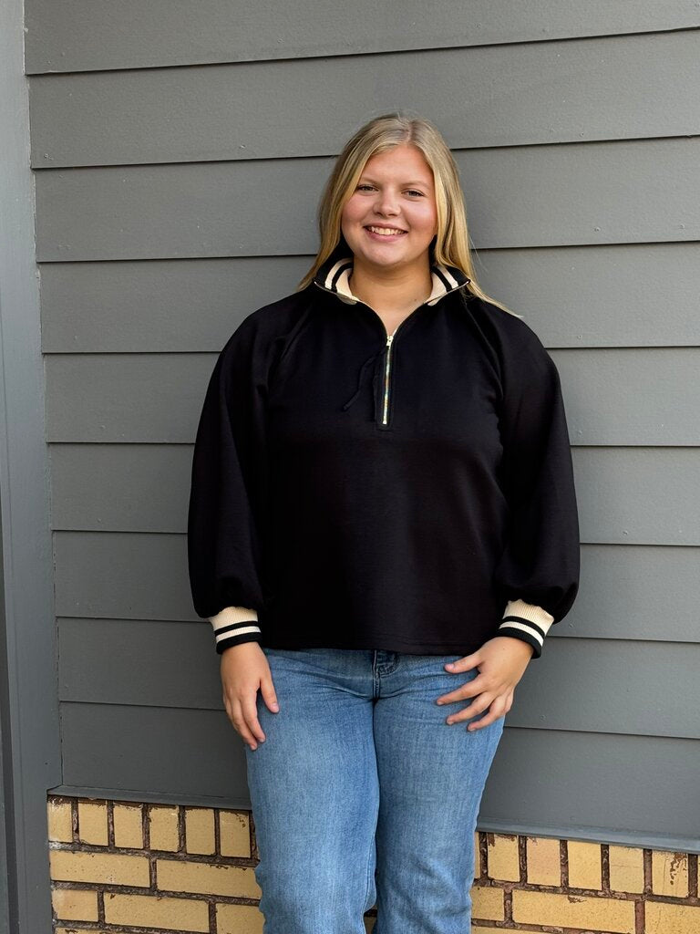 Half Zip LS Knit Pullover