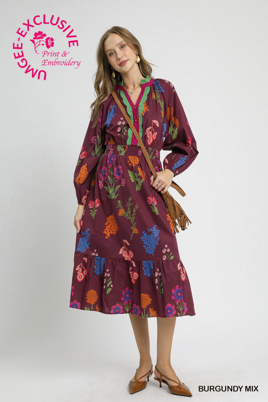 Mix Floral Midi