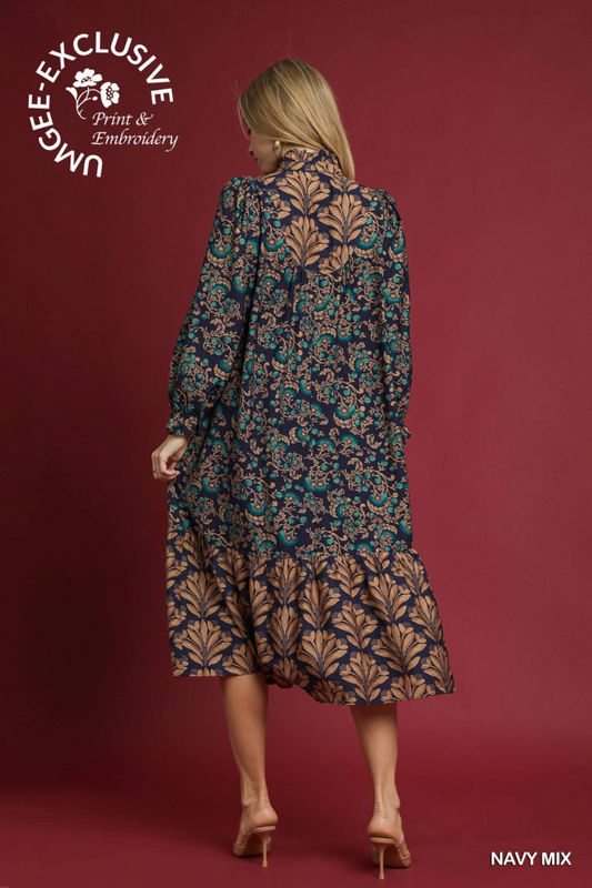 Boho Ruffle Midi Dress