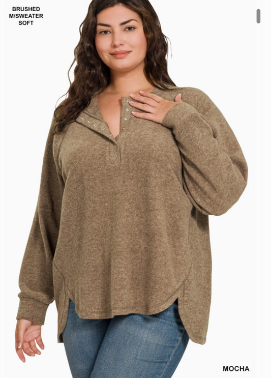 Hacci Henley Sweater