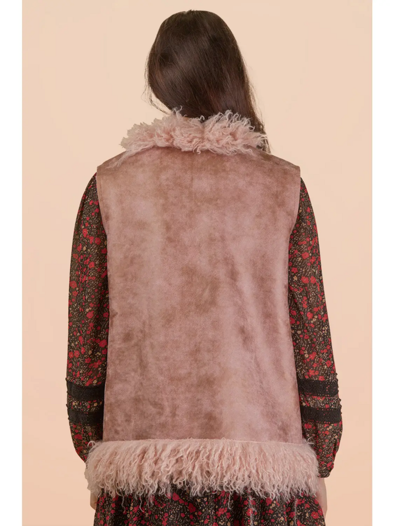 Sherpa Suede Boho Vest