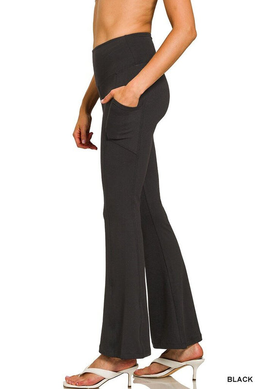 Microfiber Flare Pants Curvy