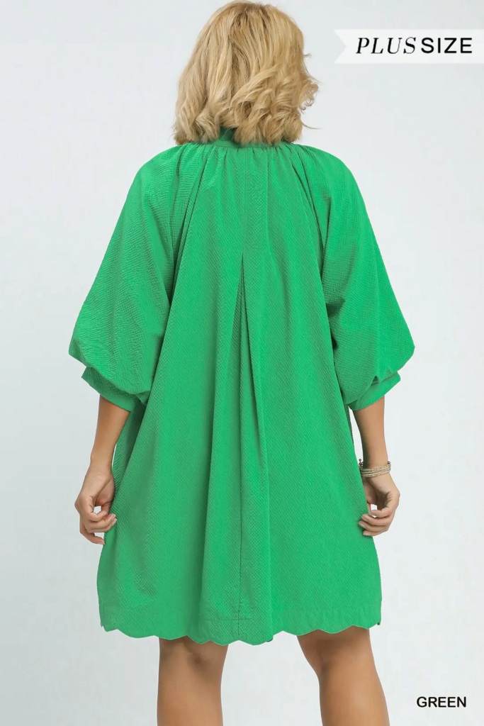 Textured Pocket Mini Dress