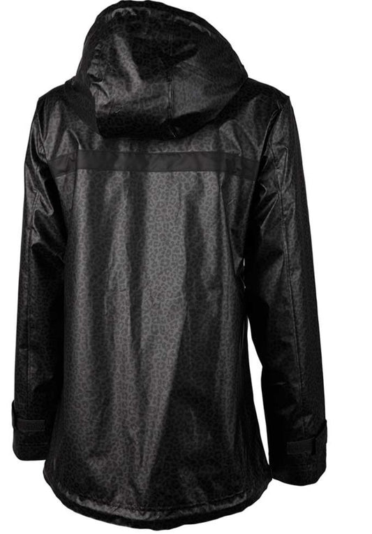 Charles River Rain Jacket BLACK LEOPARD