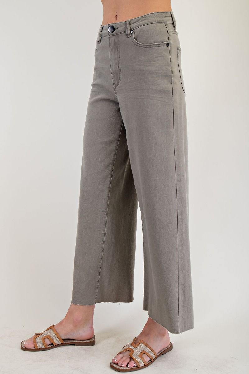 Stretch Twill High Waisted Pants