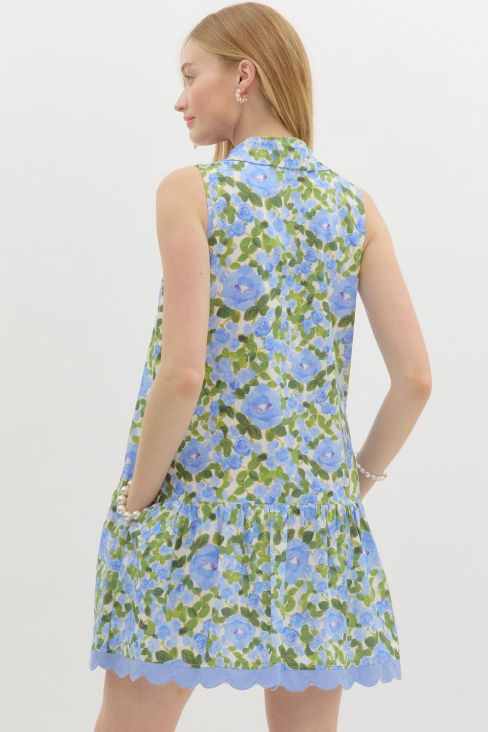 Floral Scalloped Detailed Dress