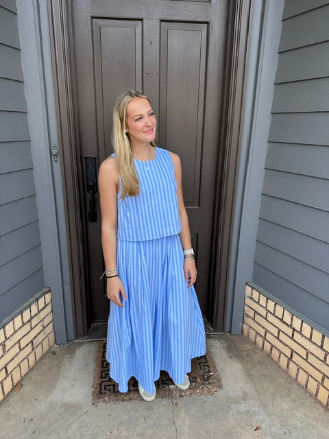Striped Skirt Set