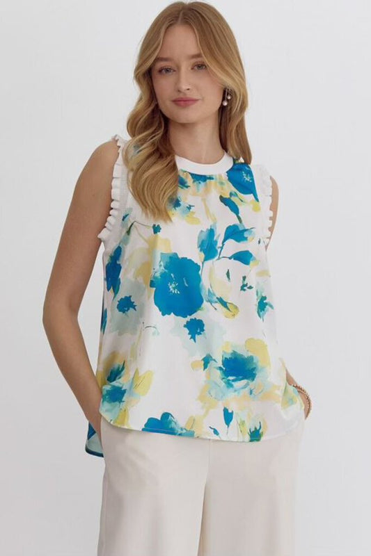 Silky Spring Floral Top