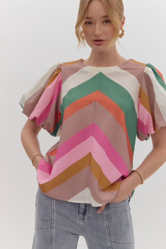 Puff Chevron Top