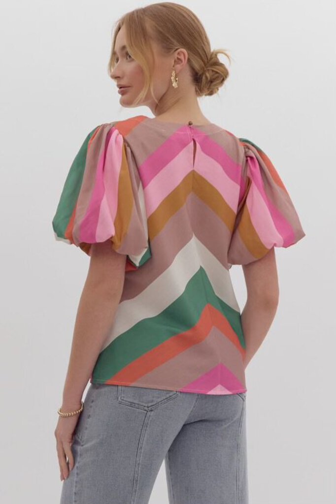 Puff Chevron Top