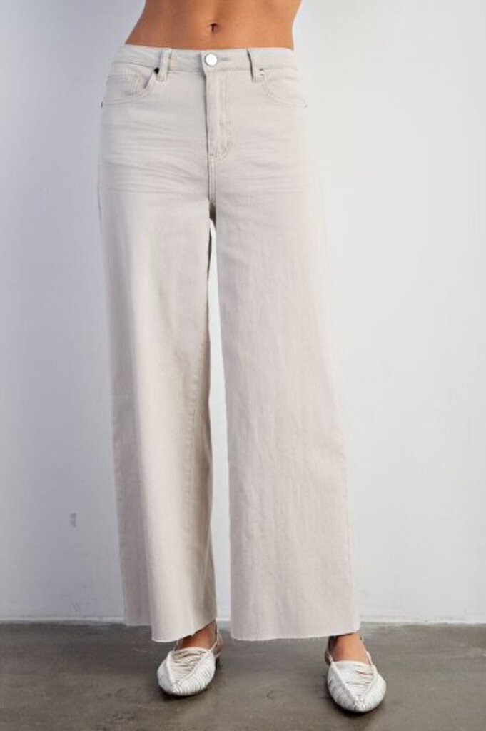 Soft Stretch Wide Leg Pants ECRU