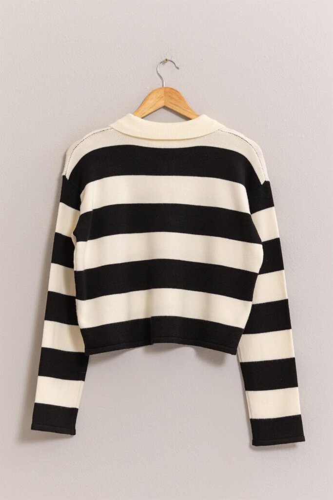 Sweater Top - Black/Cream