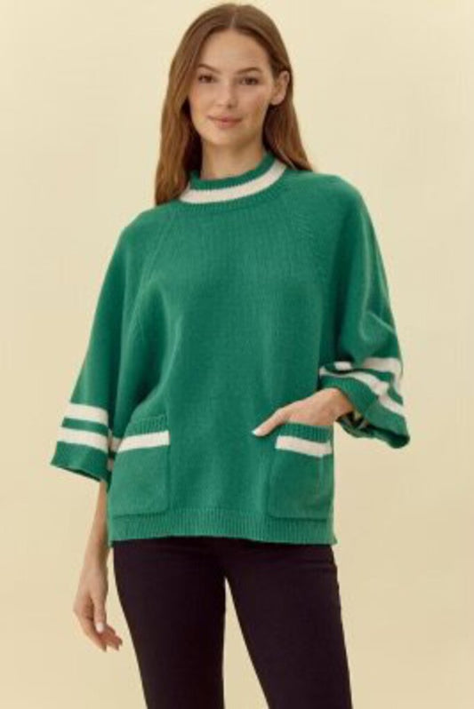 Green Varsity Sweater