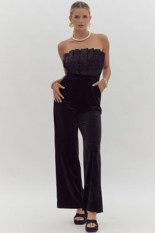 Velvet & Sequin Jumpsuit