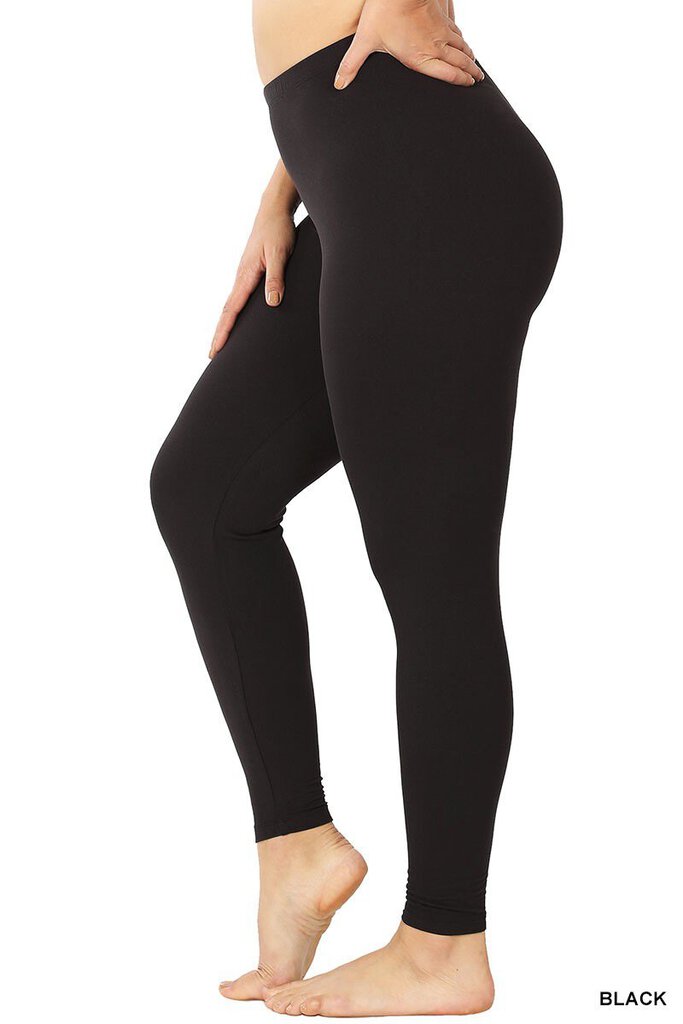 Curvy Microfiber Full Length Leggings