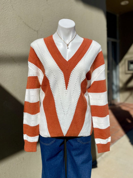 Sunset Chevron Sweater