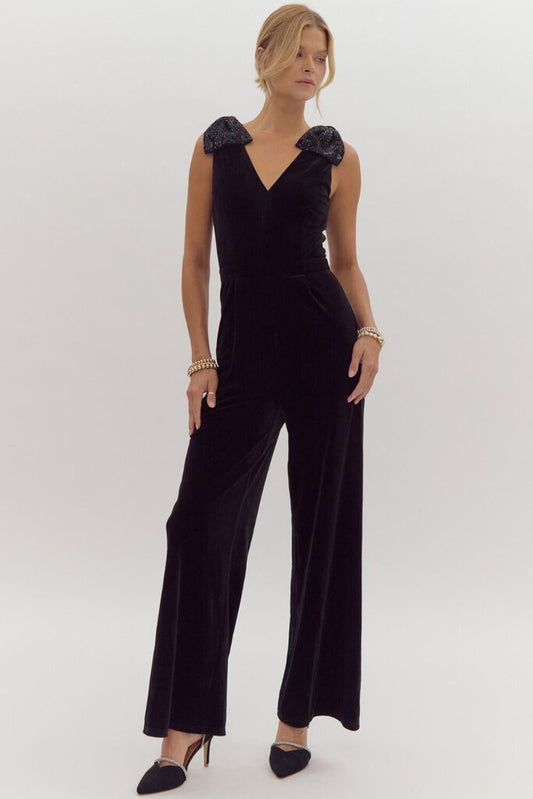 Black Bow Jumpsuit