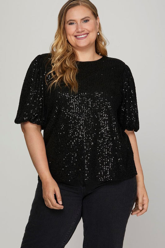 Curvy Sequin Top