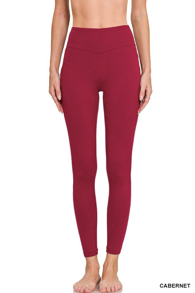 Premium Microfiber Leggings (Cabernet or black)