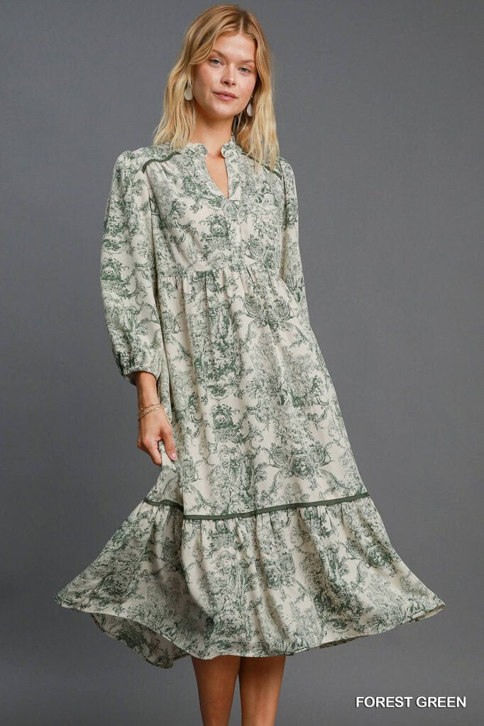 Green Toile Dress