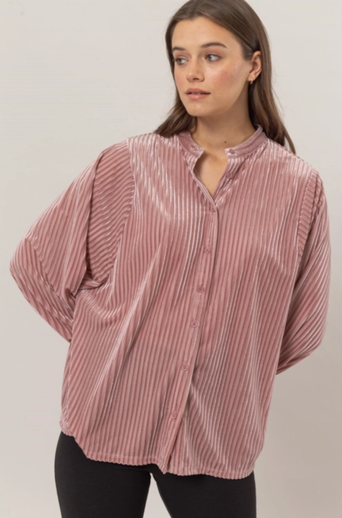 Velvet Stripe Blouse