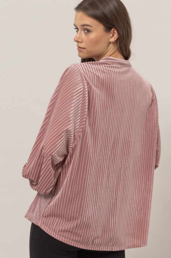 Velvet Stripe Blouse