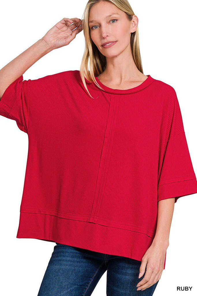 Ruby Boat Neck 3/4 Sleeve top