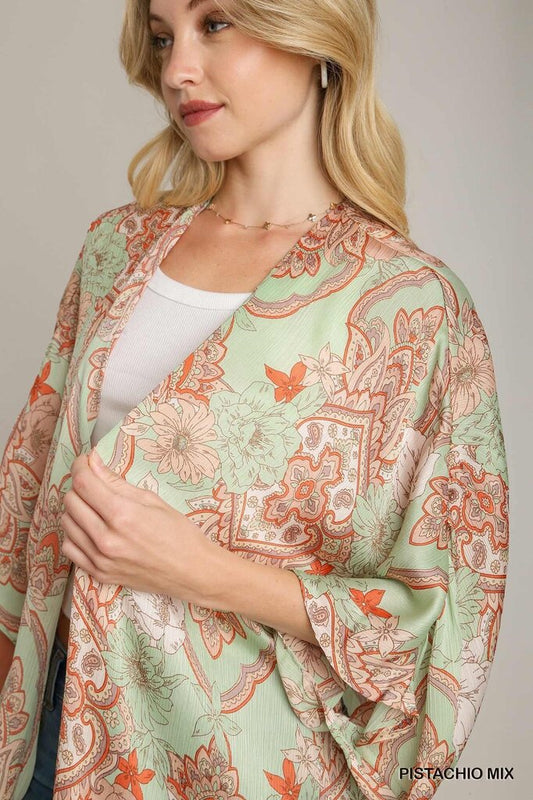 Pistachio Paisley Kimono M/L