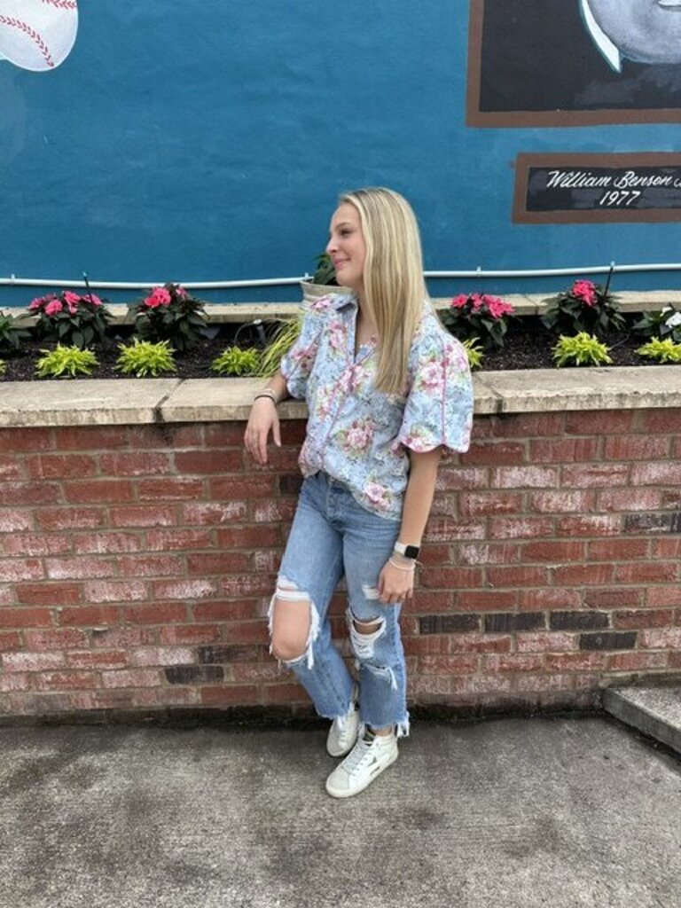Blue Floral Top